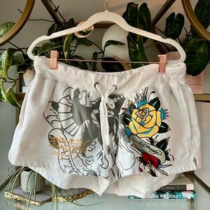 Ed Hardy Tattoo Graphic Booty Shorts